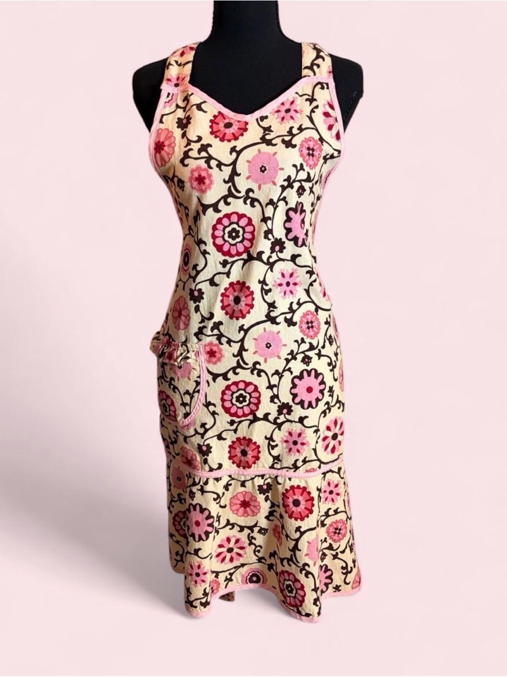 Floral Apron with Pockets